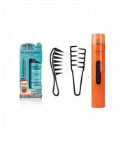 Fontenay Saç Pudra Toz Wax Matt Effect + Mucizevi Şekil Tarağı +Şekil Tarak + Saç Sprey 4'lü Set
