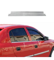 Opel Astra G HB Krom Cam Çıtası Tk 2001-2009 4Prç Paslanmaz Çelik