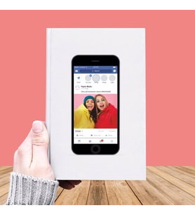 Fotoğraf Baskılı Facebook Temalı Deri Kaplı Defter-030