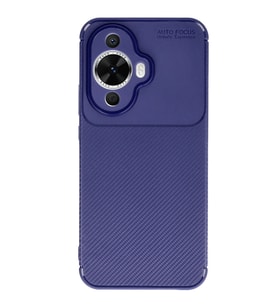 Huawei Nova 12s Kılıf Auto Focus Karbon Kapak - Lacivert