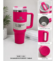 Stanley Quencher H2.0 FlowState 1,18 L Pipetli Termos – Ergonomik Saplı Pembe
