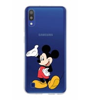 Samsung Galaxy M10 Kapak Mickey Mouse Tasarımlı Şeffaf Silikon Kılıf