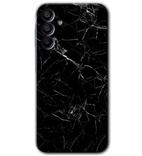Galaxy A15 Kılıf HD Desen Baskılı Kılıf - Siyah Mermer