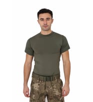 Haki Microfiber Tişört - Kısa Kol Micro T-shirt - Askeri Malzeme