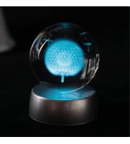 Dekoratif Renk Değiştiren Karahindiba Tasarımlı 3D Cam Küre