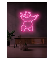 Panda Figürlü Neon Tabela