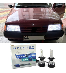 Fiat Tempra Led Xenon Uzun + Kısa Far Ampulü H4 Access Yeni Seri Beyaz