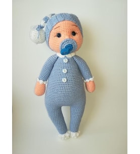 Amigurumi Organik Mavi Uyku Arkadaşım