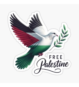 Özgür Filistin Gazze Güvercini Çıkartması Araba Sticker Etiket
