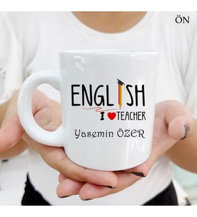 Kişiye Özel İngilizce Öğretmeni ve Resimli Öğretmenler Günü Kupa Bardaklar