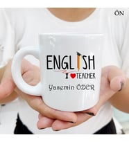 Kişiye Özel İngilizce Öğretmeni ve Resimli Öğretmenler Günü Kupa Bardaklar