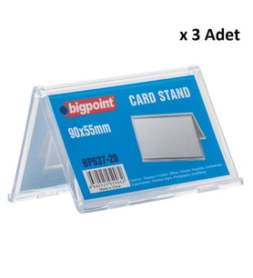 Bigpoint Kart Standı Çift Taraflı 90x55mm x 3 Adet