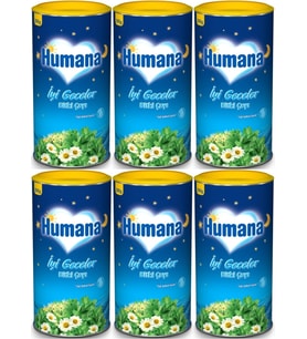 Humana İyi Geceler Çayı 200GR (Melisa Yağı İçeren Karışık Bitki İçecek Tozu) (6 Lı Set)