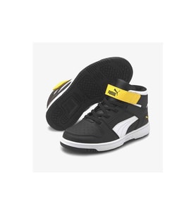 Puma Rebound Layup Sl V Ps Çocuk Uniseks Spor Ayakkabı SİYAH SARI