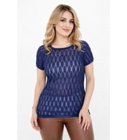 Kadın Triko Kısa Kol Bluz 12943 BGL-ST05309