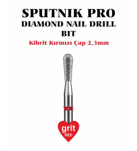 Elmas Kibrit Freze Kırmızı Çap 2,3mm