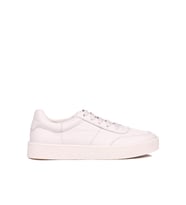 Shoetyle - Bej Renk Hakiki Deri Bağcıklı Erkek Sneaker 666-4404