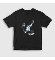 Presmono Unisex Çocuk Siyah Stay Away Post Malone T-Shirt 304422tt
