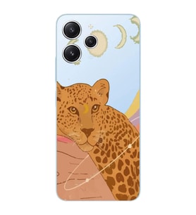 Xiaomi Redmi 12 Uyumlu Uyumlu Leopar Tasarımlı Şeffaf Telefon Kılıfı
