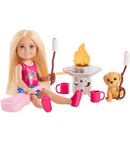 Barbie Chelsea Aile Ve Dostlar Doğa Maceraları Oyun Seti, Küçük Sarışın Bebek, Oyuncak Köpekçik Ve 5