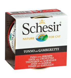 Schesir Ton Balıklı Karidesli Jöleli Kedi Konservesi 85 Gr