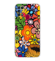 PrintiFy Samsung Galaxy M31 ile Uyumlu Retro Color 2  Kamera Korumalı Şeffaf  Kılıf