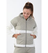 Maraton Comfort Kadın Kapüşonlu Ekru Tracktop