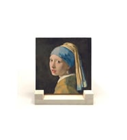 İnci Küpeli Kız (Johannes Vermeer, 1665 Baskılı Taş Masaüstlük 10X10