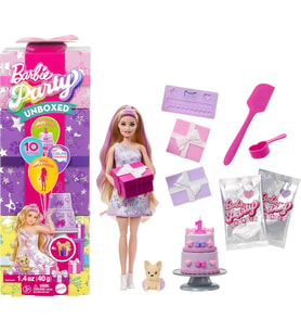 Barbie Party Unboxed Köpeğimin Doğum Günü Serisi Mavi Elbiseli (Çok Renkli)