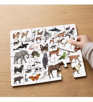 Yabani Hayvanlar Tasarımlı 24 Parça Ahşap Çocuk Puzzle MPK0006