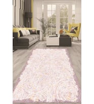 Dijital Kaymaz Taban Yıkanabilir Modern Renkli Salon Halısı Mutfak Halısı Yolluk ND-HT-141 (Pembe)