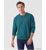 LC WAIKIKI Petrol Bisiklet Yaka Erkek Sweatshirt