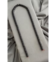 Hematit Doğal Taş Mat Siyah Silindir Kesim 6x8mm Dizi