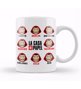 La Casa De Papel 01 Kupa Bardak Porselen