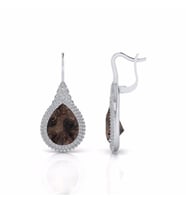 10,84 Karat Pırlantalı Renkli Küpe (Altın-Beyaz)