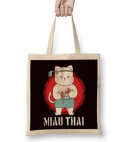 Muay Thai Cat Thailand Boxing MMA Martial Arts Sports Fight Bez Çanta Uzun Saplı