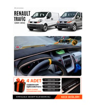e-biz RENAULT TRAFIC (2001-2014) Uyumlu Torpido Koruma, Torpido Örtüsü, Torpido Kılıfı - Siyah-Bej - RE046