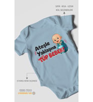 Ateşle yaklaşma tüp bebek Kısa Kollu Bebek Body %100 Pamuk