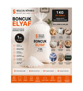 Boncuk Elyaf Silikon 1 KG Yastık Yorgan Oyuncak Minder Dolgu