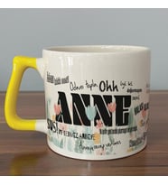 Anne Sözleri Tam Tur Baskılı Baskılı Sarı Kulplu D Kupa