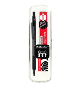 SCRIKSS GRAPH-X METAL 0.5MM VERSATİL KALEM 3'lü SET ANTRASİT