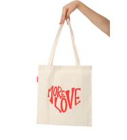 More Love Kalp Baskılı Bez Çanta