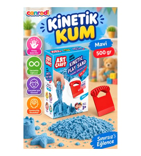 03686 Aksesuarlı Mavi Kinetik Oyun Kumu 500 gr