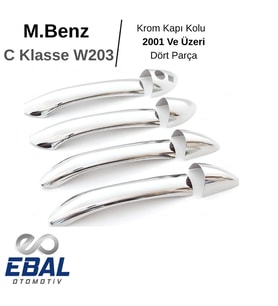 Mercedes C Klasse W203 Krom Kapı Kolu 4 Kapı 2001 Üzeri P. Çelik