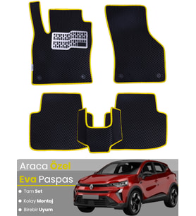 RENAULT CAPTUR 3 (2024-2025) Uyumlu EVA Paspas Tam Set–Araca Özel,Oto Paspas