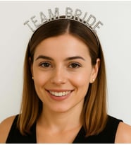 Gümüş Renk Team Bride Taç Plastik – Gelin ve Nedime Tacı