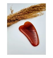 Doğal Akik Taşı Gua Sha Masaj Taşı - Sertifikalı ve Orijinal