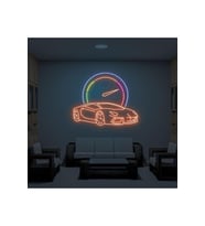 Rent A Carlara Özel Araba Figürlü Neon Tabela