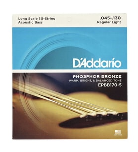 Daddario Epbb170-5 Akustik Bas Gitar Tel Seti, Long Scale, 45-130, Phosphor Bronze