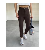 Çimalı Dar Paça Palazzo Pantolon, En Boy Likralı, 36-50 Beden Arası, Iş Pantolonu